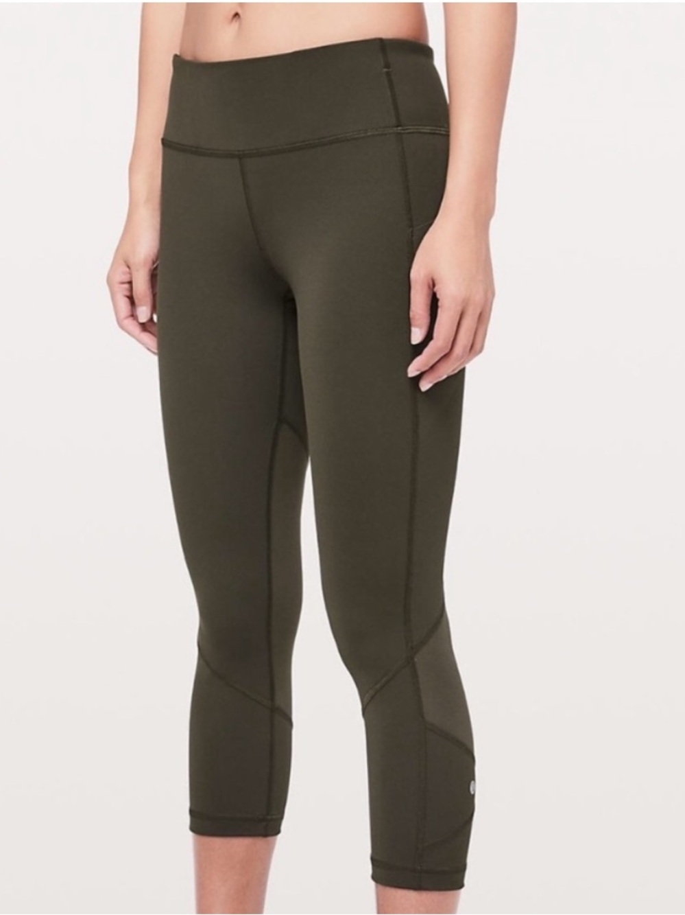 Lululemon Olive Green Workout Leggings with pockets